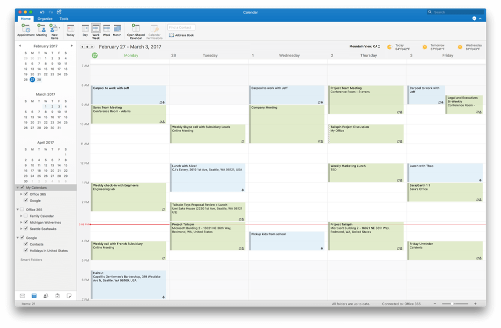 outlook for mac adding calendar from directory